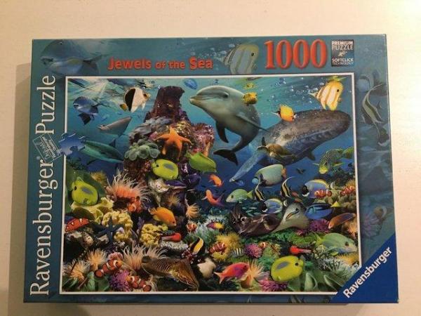 Image 2 of Ravensburger 1000 piece jigsaw titled Jewels of the Sea.