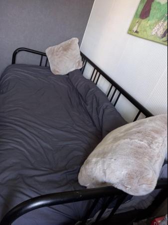 Image 2 of Ikea  black metal day bed