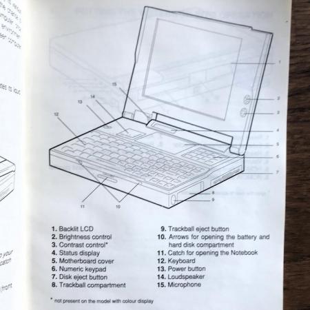Image 2 of Vintage 1993 Olivetti Philos Color 44 laptop + accessories.