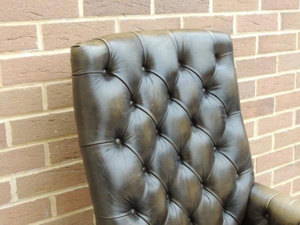 Image 10 of Vintage Directors Chesterfield High Back Chair (UK Delivery)