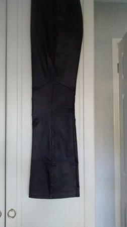 Image 1 of 100% Genuine leather dark brown trousers.