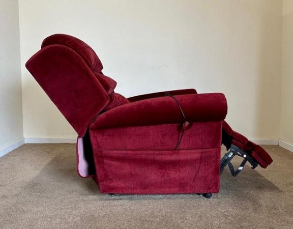 Image 9 of PRIDE ELECTRIC RISER RECLINER DUAL MOTOR RED CHAIR DELIVERY