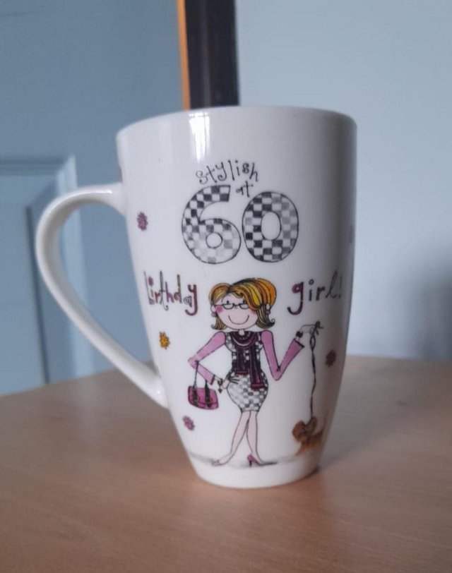 Preview of the first image of 60th birthday girl mug,.