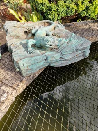 Image 1 of Pond spitter / Garden ornament - lizard - one-off piece