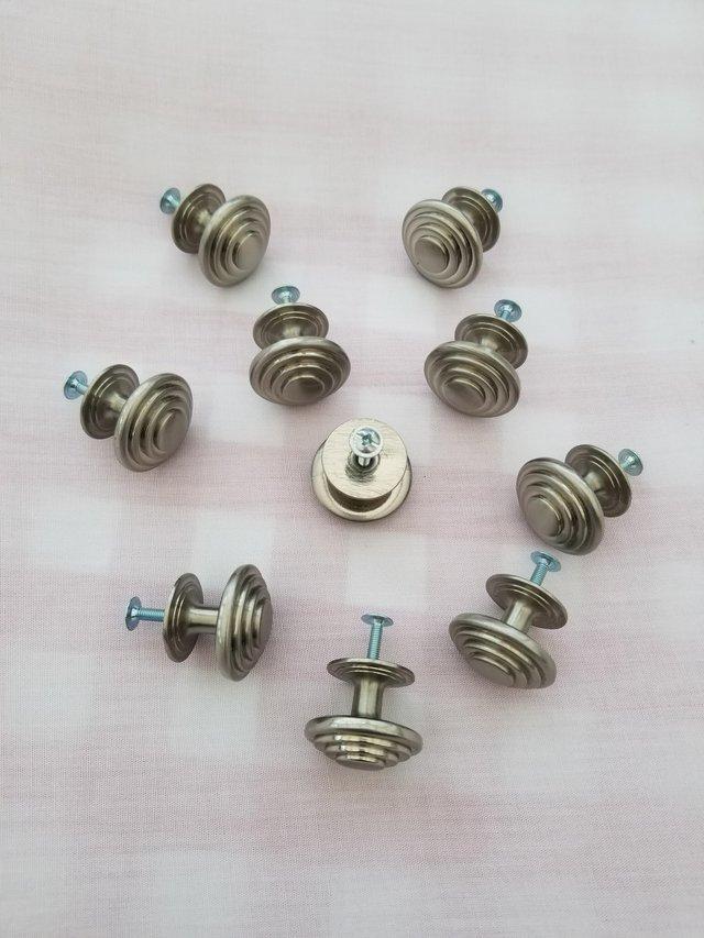 Preview of the first image of Used Brushed Nickel Kitchen Door Knobs X10.