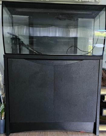Image 3 of Aquarium Fish Tank with black storage cupboard