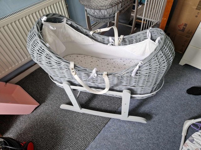 Preview of the first image of Moses basket for sale great condition as.