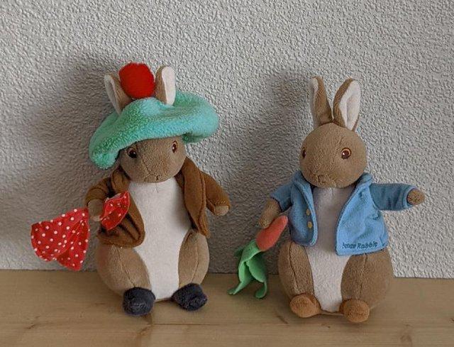 Preview of the first image of 2 Vintage 2002 Beatrix Potter beanie Toys.