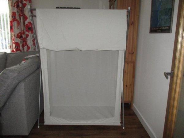 Image 2 of White canvas wardrobe for sale.