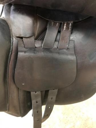 Image 3 of 17" Equine Fit Brown Leather Saddle Wide Fit