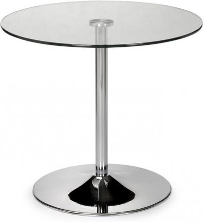 Image 1 of Round Glass Top Table Pedestal base