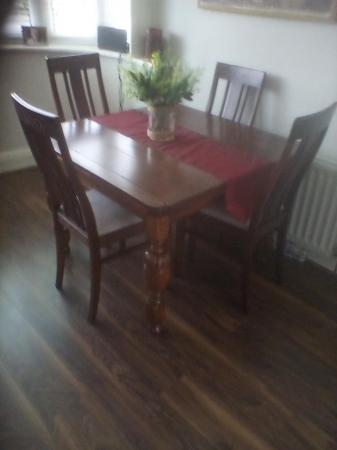 Image 1 of Extending Table and 4 chairs for sale