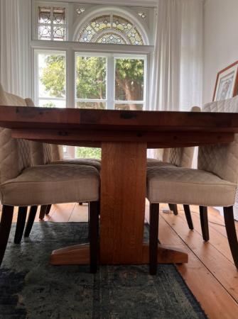 Image 2 of Solid Wood (French Oak) Dining Room Table 6-8 Seater