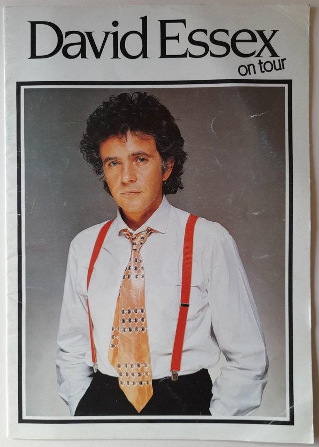 Preview of the first image of David Essex 1982 concert tour programme + poster..
