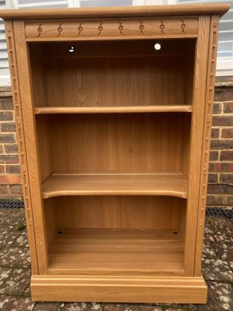 Image 1 of Ercol Mural Light Elm Open Music Storage Display Cabinet