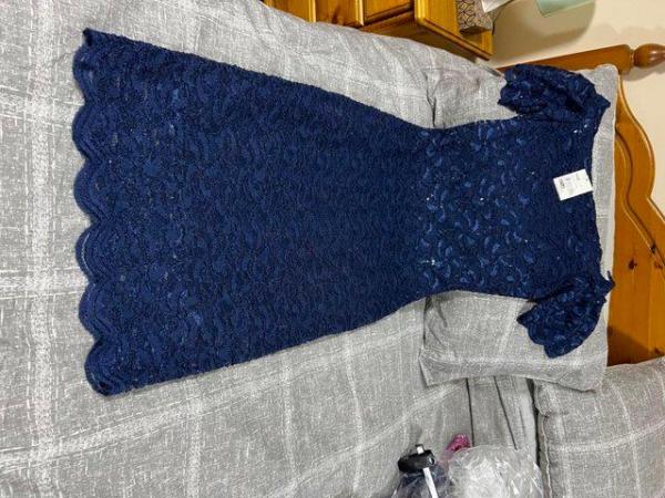 Image 1 of Ladies Lovely Navy Sparkly Dress