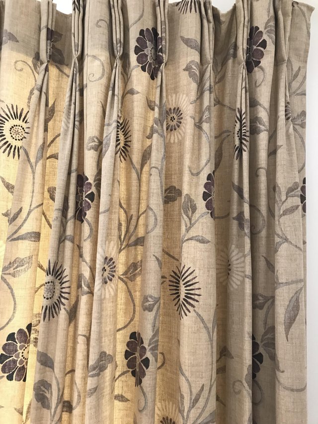 Preview of the first image of 2 curtains bespoke made for patio doors.