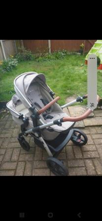 Image 3 of Silver Cross Wave travel system - Pushchair + Carrycot tande