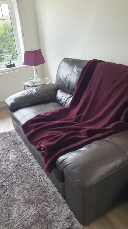 Image 1 of Immaculate new Chocolate brown DFS Pavilion leather sofa