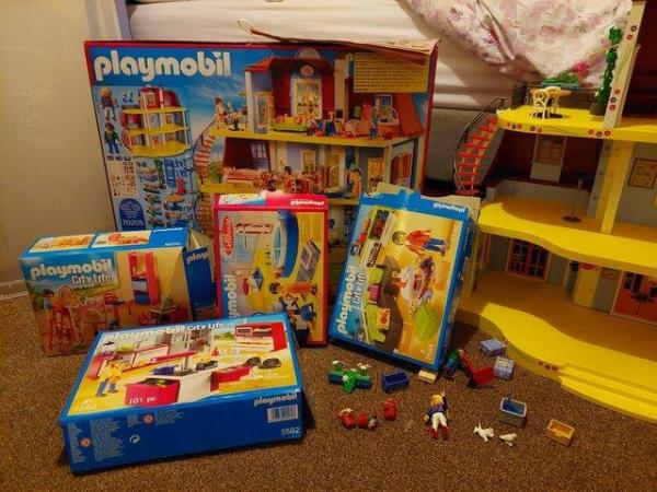 Image 3 of Playmobil dolls house with extra furniture sets