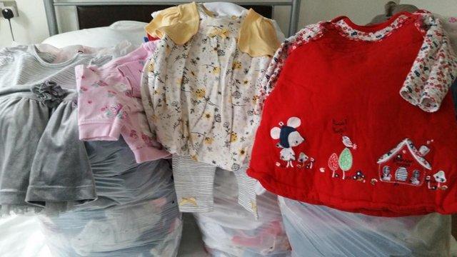 Preview of the first image of Baby Girls Clothes 0-3, 3-6, and 6-9 months.