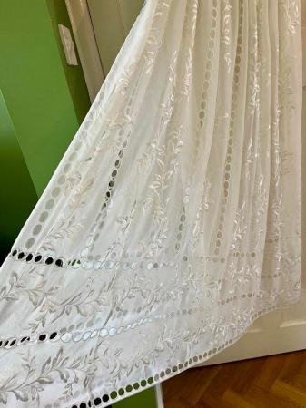 Image 2 of Whistles Adelaide White Shoulder Embroidered Wedding Dress