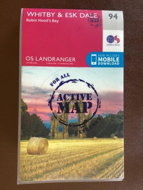 Preview of the first image of OS Landranger Active Map 94 (Whitby & Esk Dale)..