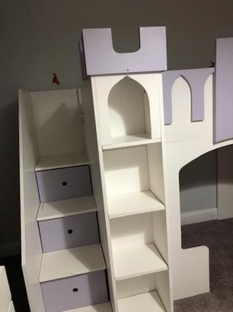 Image 2 of Castle Bunkbed with steps and slide