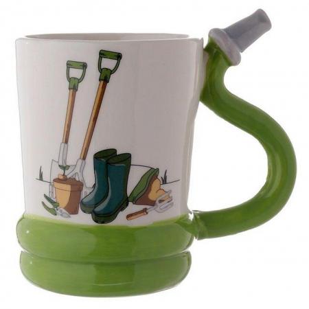 Image 1 of Fun Garden Hose Shaped Handle Ceramic Mug.  Free uk Postage