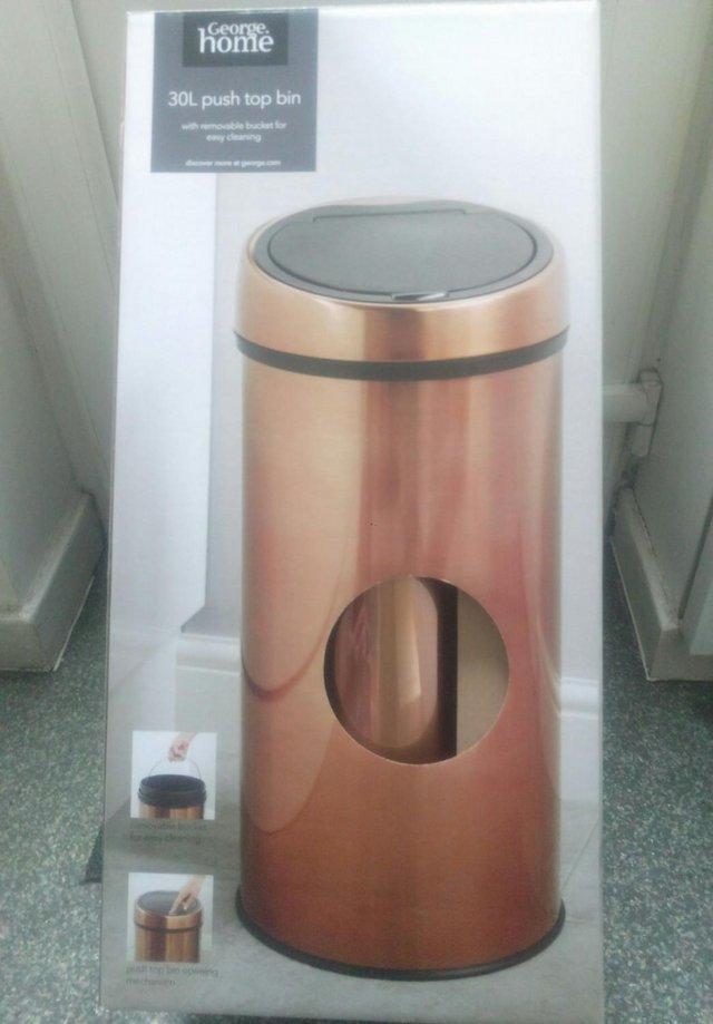 Preview of the first image of 30 ltre copper kitchen/bathroom bin £25.