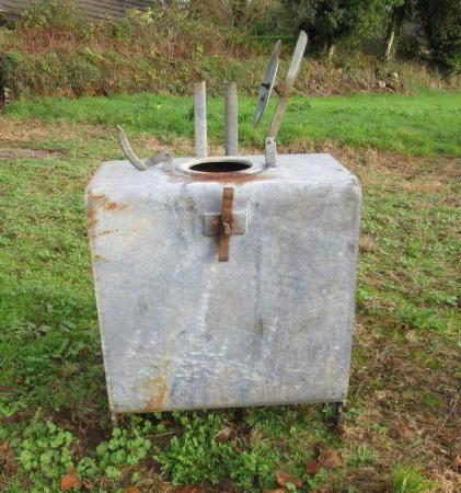 Image 1 of Galvanized Water Tank for the back of a Tractor for use with