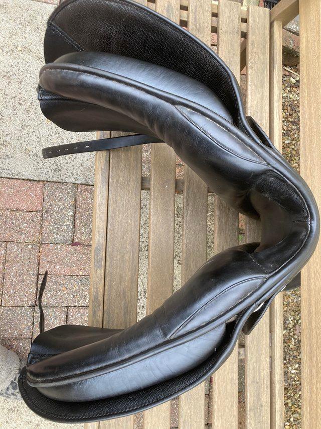 Preview of the first image of Black Country Eden Dressage Saddle 17in.