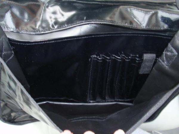 Image 2 of Black PVC Laptop / Messenger Bag