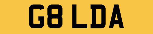 Image 1 of G8LDA Number Plate Private Personalised Registration
