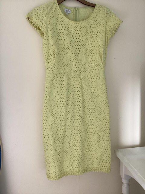Preview of the first image of Hobbs yellow occasion dress size 10.