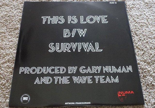 Image 2 of Gary Numan, This Is Love, 12 inch vinyl single. New