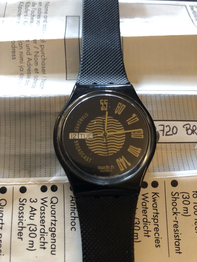 Preview of the first image of Swatch “Broadcast “ watch.
