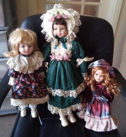 Image 1 of Porcelain China Dolls Good Condition