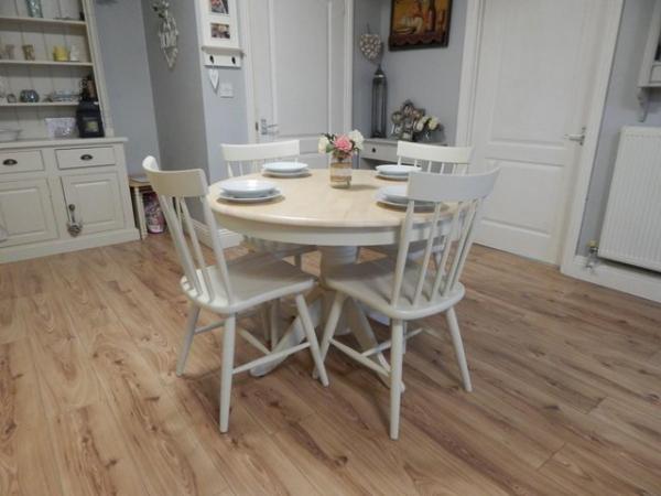 Image 7 of Beech Farmhouse Kitchen table / Dining table & 4 chairs