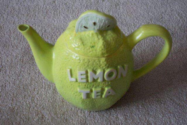 Preview of the first image of Paul Cardew South West Ceramics Lemon Tea teapot.