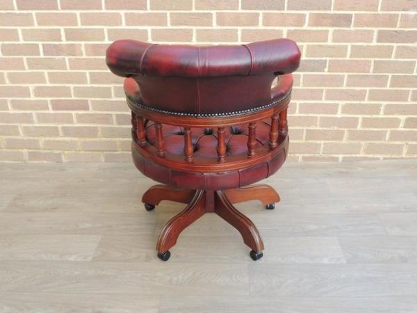 Image 4 of Chesterfield Ox Blood Captains Chair (UK Delivery)