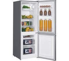 Preview of the first image of LOGIK SILVER FRIDGE FREEZER-55.5CM-EX DISPLAY-LED LIGHTS-FAB.