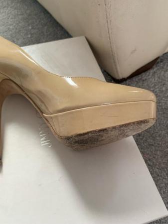 Image 2 of Patent nude heels size 5