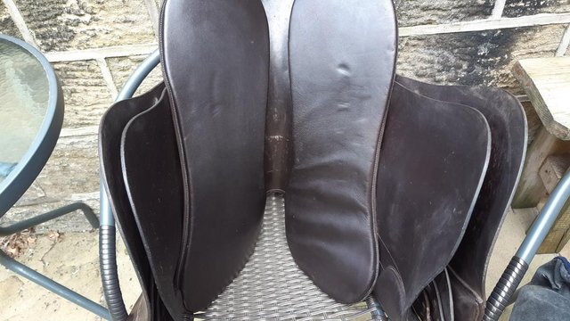 Image 3 of Brown Leather Free-N-Easy FNE GP Saddle - 18 Inch