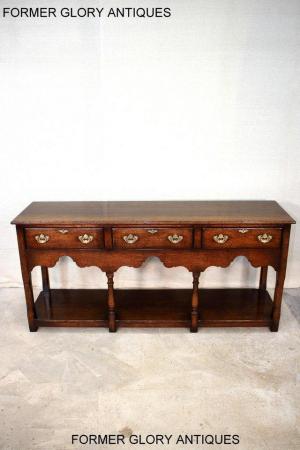 Image 108 of TITCHMARSH AND GOODWIN OAK DRESSER BASE SIDEBOARD HALL TABLE