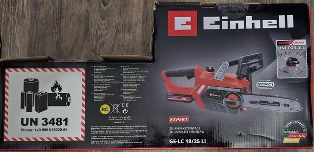 Image 2 of Einhell Expert 18V 25cm Cordless Chainsaw 1 x 3.0Ah
