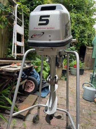 Image 1 of Honda 5hp BF5A Outboard Engine Short Shaft, Good Condition.