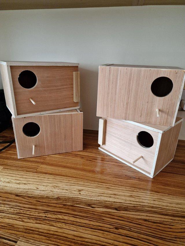 Preview of the first image of Budgerigar wooden nest boxes..