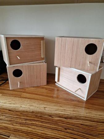 Image 1 of Budgerigar wooden nest boxes.