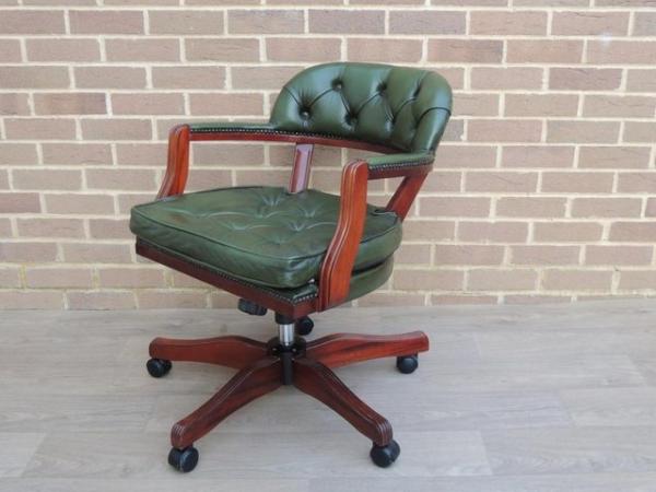 Image 2 of Green Padded Bankers Chair (UK Delivery)